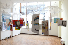 Mostra "Arquitetura e Memória" realizada em comemoração aos 60 anos do Centro Juvenil de Artes Plásticas.