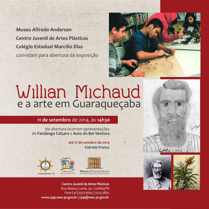 Exposição Willian Michaud e a arte em Guaraqueçaba