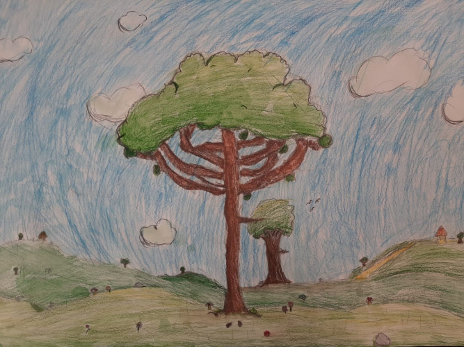 Arte produzida em uma das oficinas