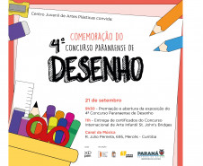 Premiação do 4º Concurso Paranaense de Desenho do CJAP será no sábado