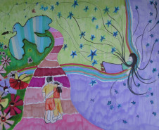 Exposição com obras dos alunos do Centro Juvenil de Artes Plásticas (CJAP), turma de Desenho de 2014. 