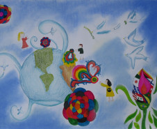 Exposição com obras dos alunos do Centro Juvenil de Artes Plásticas (CJAP), turma de Desenho de 2014. 