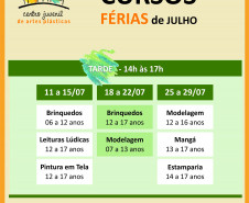 Últimas vagas para oficina de férias do Centro Juvenil de Artes Plásticas