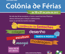 CJAP promove Colônia de Férias com oficinas para crianças e adolescentes