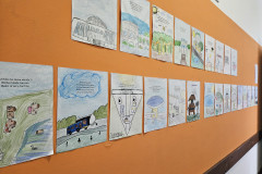 Alunos do Centro Juvenil de Artes Plásticas homenageiam Curitiba nos seus 332 anos Foto: Helena Godoy/SEEC