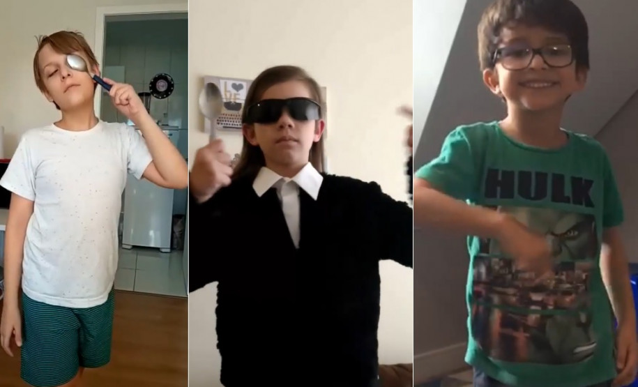 Desafio do objeto comum foi proposto aos alunos de 8 a 12 anos do curso de Teatro e contou com a participação de pais e irmãos