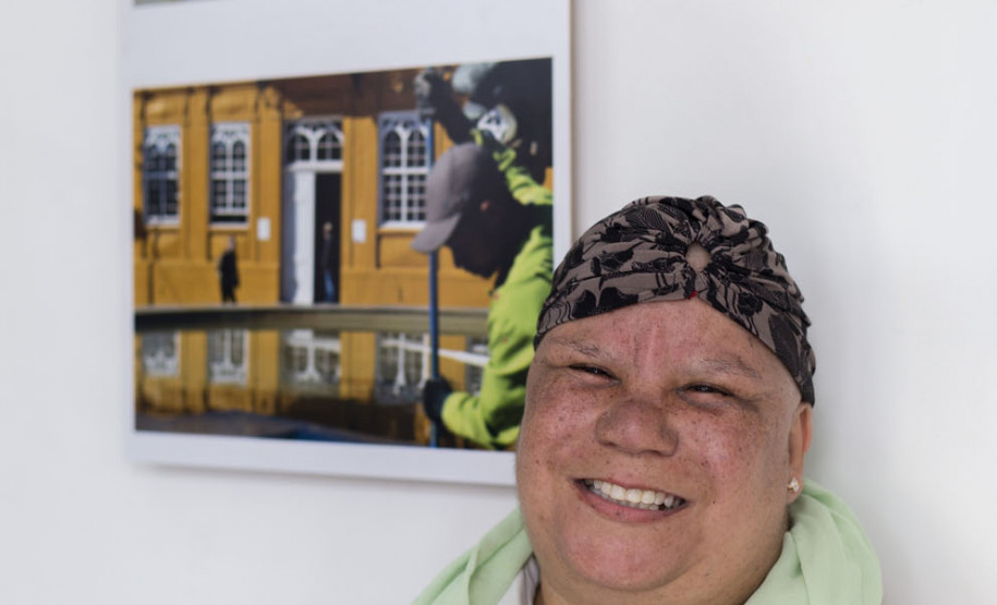 Alessandra Rocio de Andrade Alessandra Rocio de Andrade durante abertura de sua exposição em 2019.