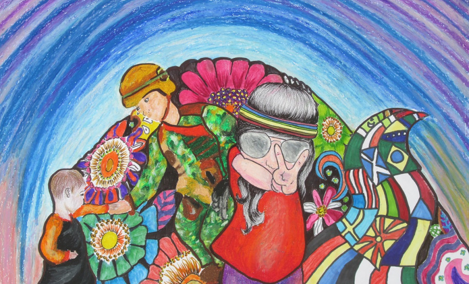 Exposição com obras dos alunos do Centro Juvenil de Artes Plásticas (CJAP), turma de Desenho de 2014.