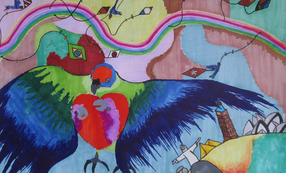 Exposição Paz, amor e compreensão Exposição com obras dos alunos do Centro Juvenil de Artes Plásticas (CJAP), turma de Desenho de 2014.