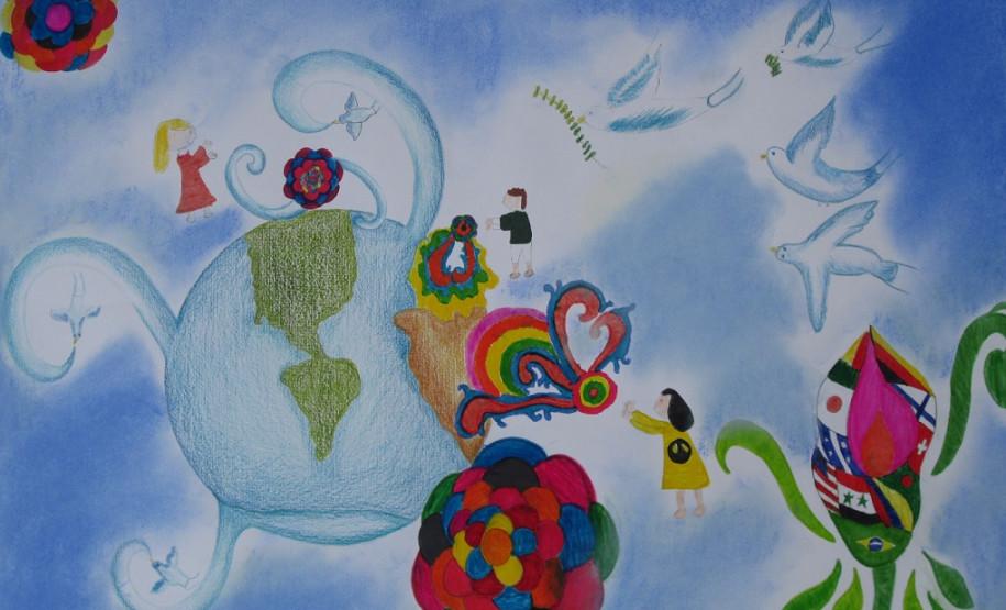 Exposição Paz, amor e compreensão Exposição com obras dos alunos do Centro Juvenil de Artes Plásticas (CJAP), turma de Desenho de 2014.