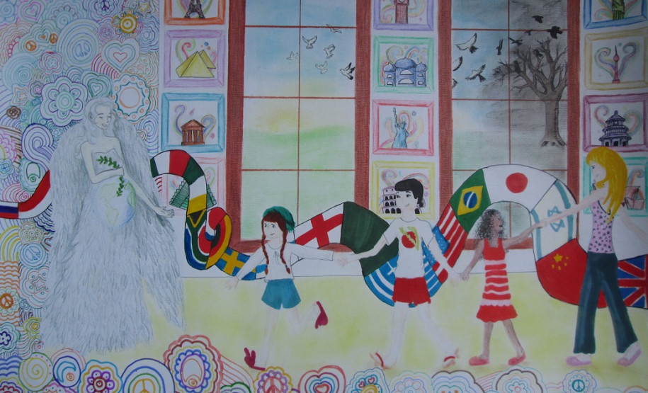 Exposição Paz, amor e compreensão Exposição com obras dos alunos do Centro Juvenil de Artes Plásticas (CJAP), turma de Desenho de 2014.