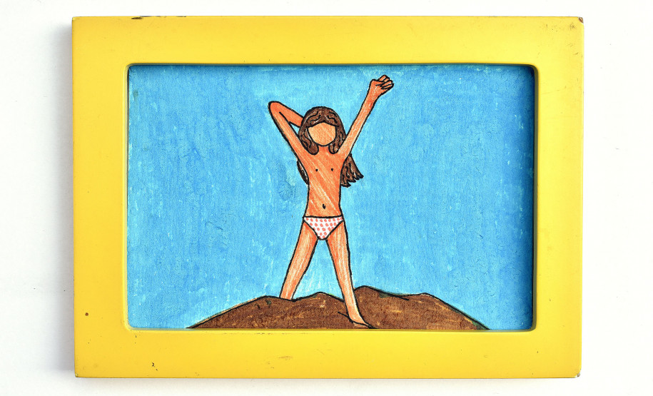 Obras dos alunos do curso de Desenho do CJAP inspirados no trabalho da artista Ivana Lima.